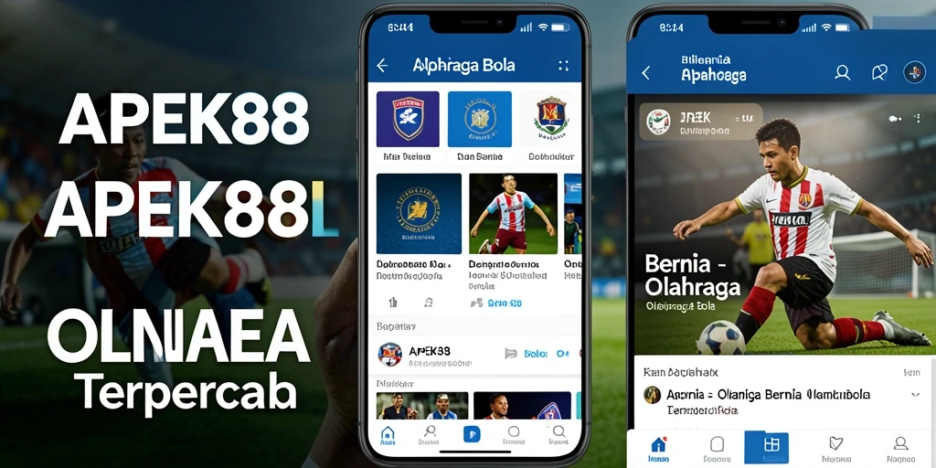 Antarmuka APEK88 dengan tampilan berita olahraga bola yang informatif.