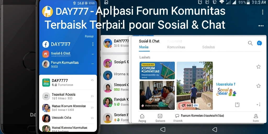 Tampilan antarmuka utama aplikasi Forum Komunitas DAY777