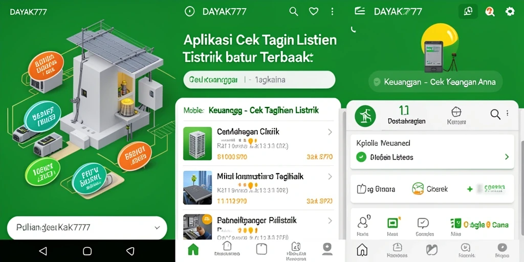 Antarmuka pengguna aplikasi Cek Tagihan Listrik DAYAK777.