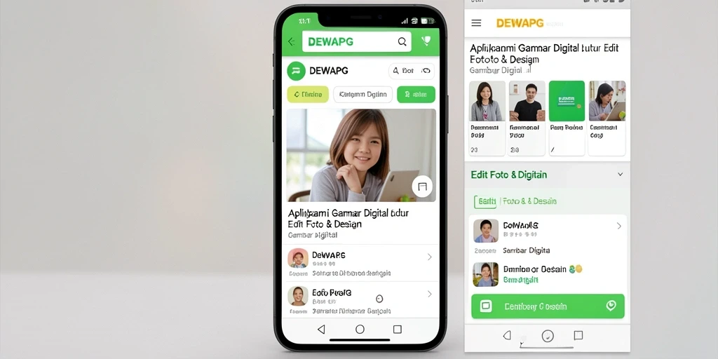 Antarmuka aplikasi DEWAPG yang intuitif dan menyenangkan untuk diakses.