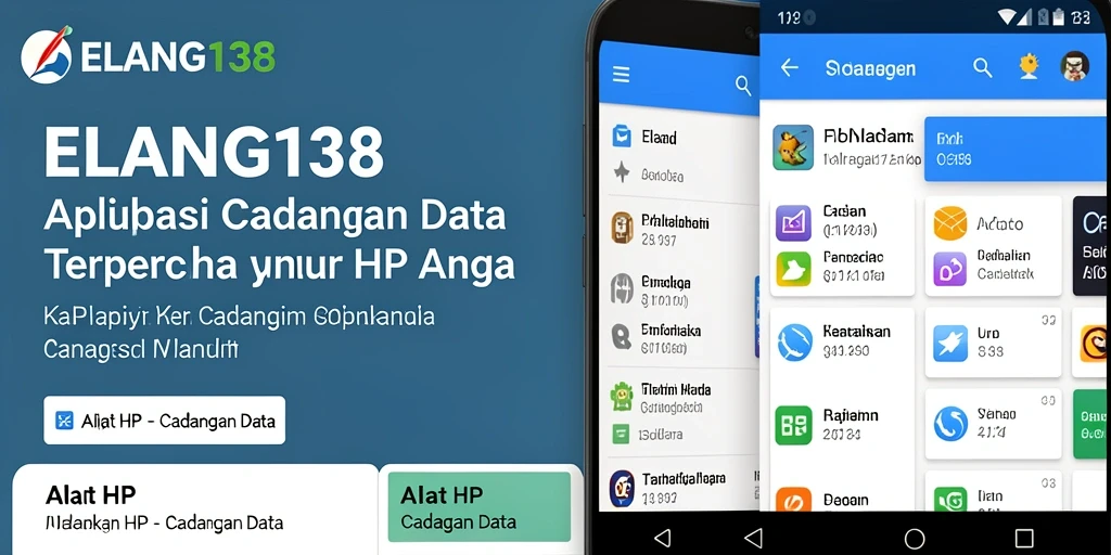 Antarmuka aplikasi ELANG138 yang sederhana dan efektif untuk cadangan data.
