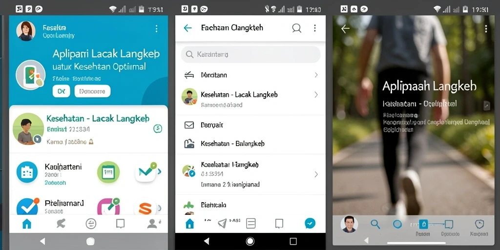 Tampilan antarmuka FO8 dengan fitur Lacak Langkah yang mudah digunakan.