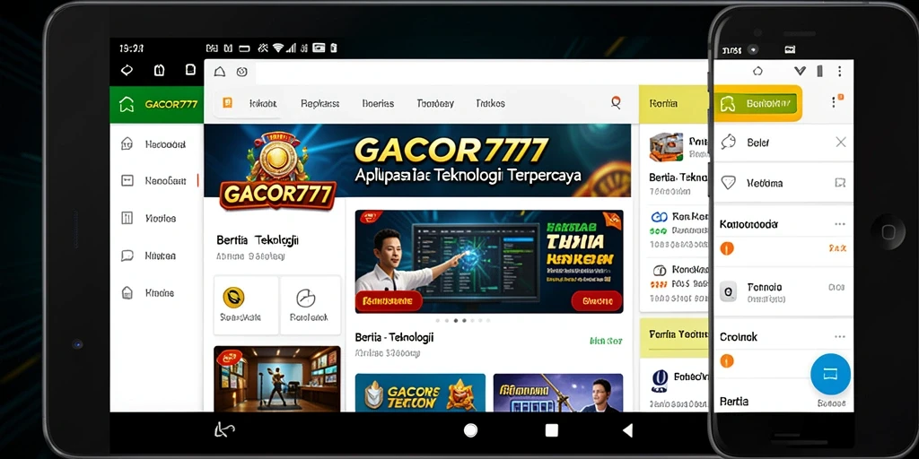 Antarmuka GACOR777 yang modern dan fungsional untuk berita teknologi.