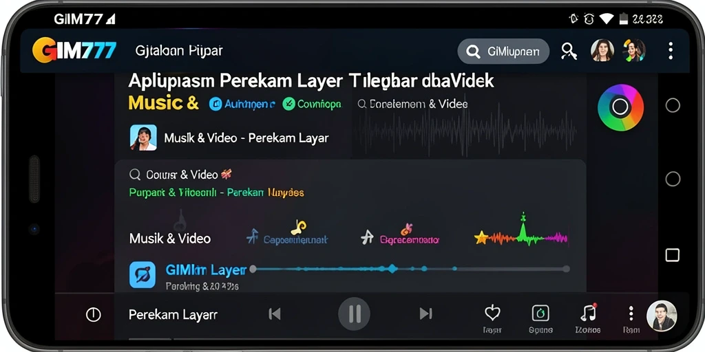 Antarmuka GIM777 yang sederhana dan intuitif untuk perekaman layar.