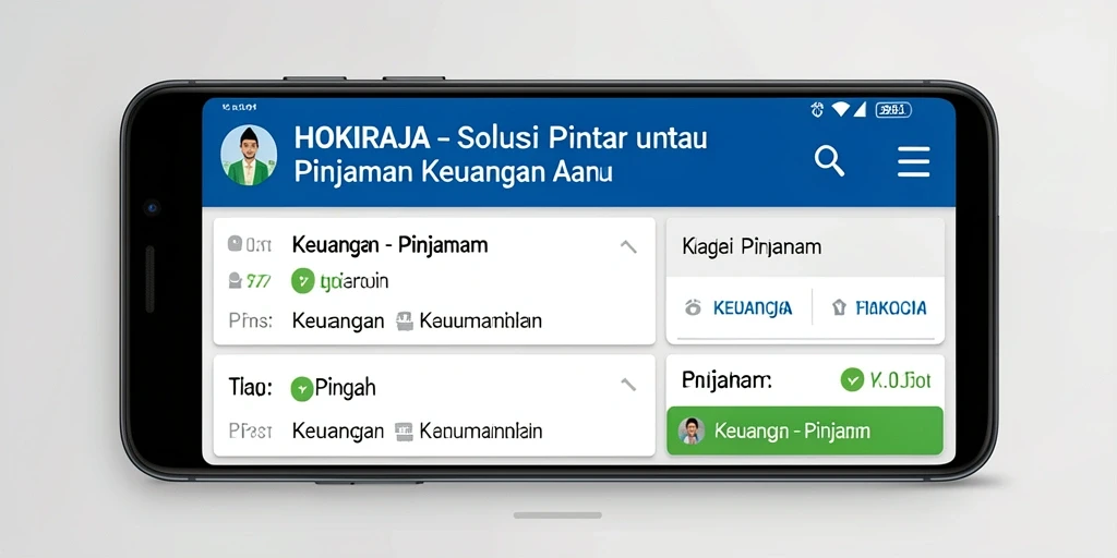 Antarmuka HOKIRAJA yang intuitif untuk pengajuan pinjaman.