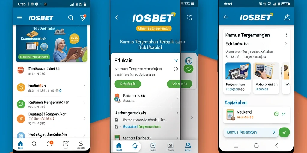 Tampilan antarmuka aplikasi IOSBET yang sederhana dan efektif.