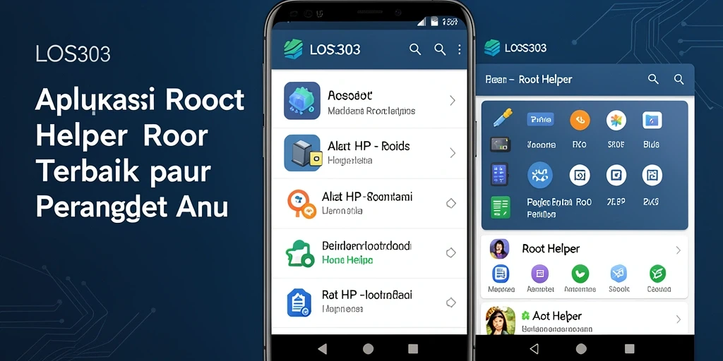 Antarmuka LOS303 yang sederhana dan fungsional untuk Root Helper.