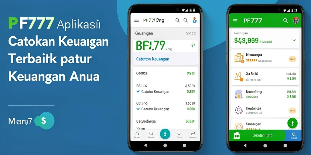 Tampilan antarmuka PF777 yang intuitif untuk Catatan Keuangan.