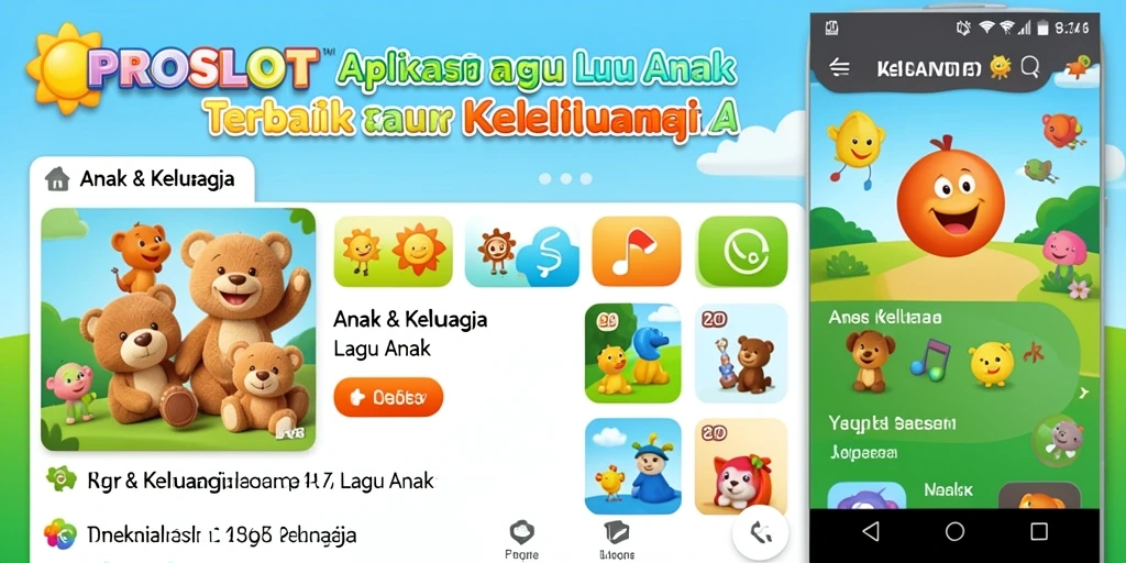 Antarmuka PROSLOT yang ceria dan mudah digunakan untuk anak-anak.