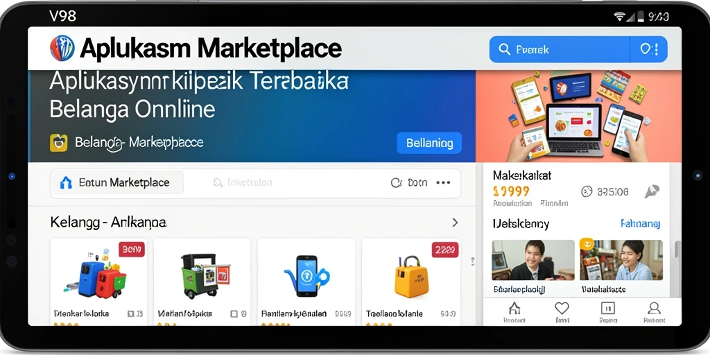 Tampilan antarmuka V98 yang modern dan mudah digunakan.
