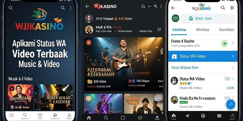Tampilan utama WJKASINO dengan koleksi video Status WA.